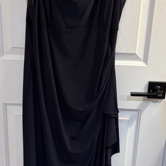 Alex Evenings Asymmetrical Navy Dress with Jacket - Picture 3 of 4